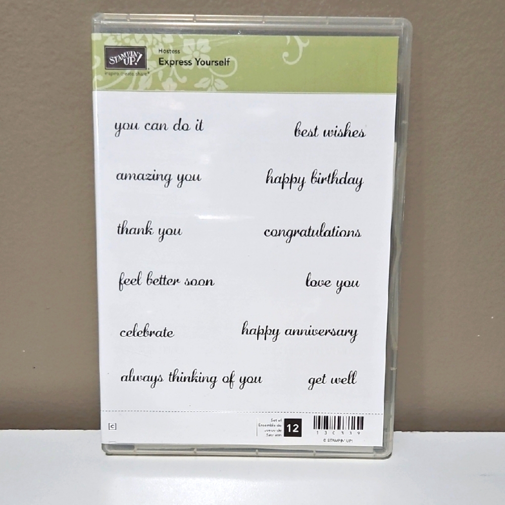Express Yourself Stampin' Up! Rubber Cling Stamp Set